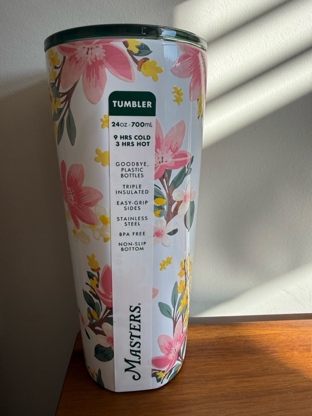 Masters 24oz Floral Tumbler - Pink Floral